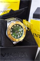 Invicta Reserve Grand Diver Green with Gold Bezel