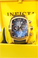 Invicta Lupah Black Dial with Gold Bezel and Black