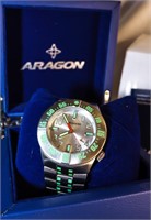 Aragon 50mm Green Bioluminescence Automatic