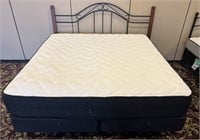 King Size Bed w/ Wrought Iron Headboard