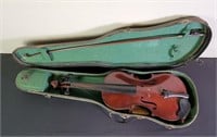 Old Violin in Case w/ Bow