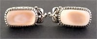 Sterling & Pink Conch Shell Earrings