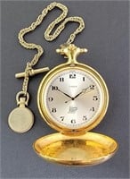 Railroad Pocket Watch w/ Chain & Fob