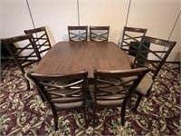 Custom Amish Made Table w/ 8 Ashley Chairs &