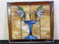 Leaded Stained Glass Square Window (B)