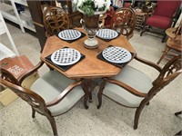 Wooden Octagon Table & 4 Wooden Chairs