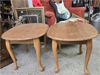 Pair of Small Wooden Decorative Side Tables