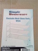 3-Tier Stackable Mesh Shoe Rack