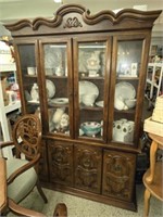 Vintage 2 pc China Cabinet CABINET ONLY