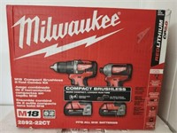 Milwaukee M18 Compact Brushless 2-Tool Combo