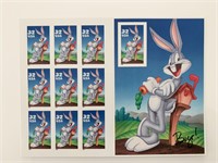 USPS Bugs Bunny Sheet of Ten 32 Cent Stamps Scott