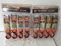 Lot of 8 15ft Ratcheting Straps