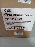 1100+ Clear 80MM Tubes