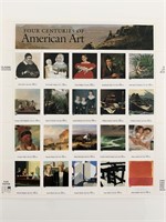 Four Centuries of American Art Sheet of 20 32 Cent