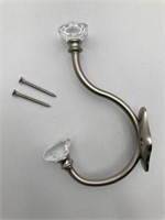 4pc Coat and Hat Hook Sating Nickel Finish and Cle