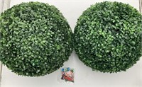 2pc Artificial Plant Topiary Ball - Indoor/Outdoor