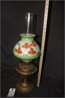 Antique Model 8 Brass Table Oil Lamp