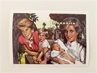 Mongolia Princess Diana commemorative stamp