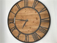 Oldtown Clocks 30" Rustic Farmhouse Metal & Solid