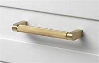 10pc Gliderite 6-1/4" Satin Gold Solid Knurled Bar