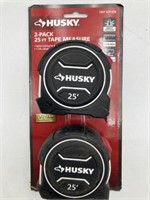 2-Pack Husky 25ft Tape Measure One is Used, One is