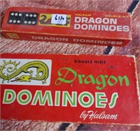 (2) Sets Vintage Dragon Dominoes