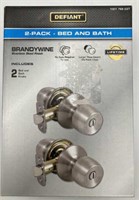 2-Pack Defiant Bed and Bath Keyed Door Knobs Brand