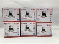 6pc Lithonia Lighting 4" 10CM LED OneUp Downlight