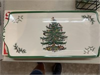 Spode Christmas tree sandwich tray
