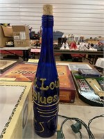 St Louis blues lighted bottle decor