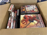 Box of dvds and more