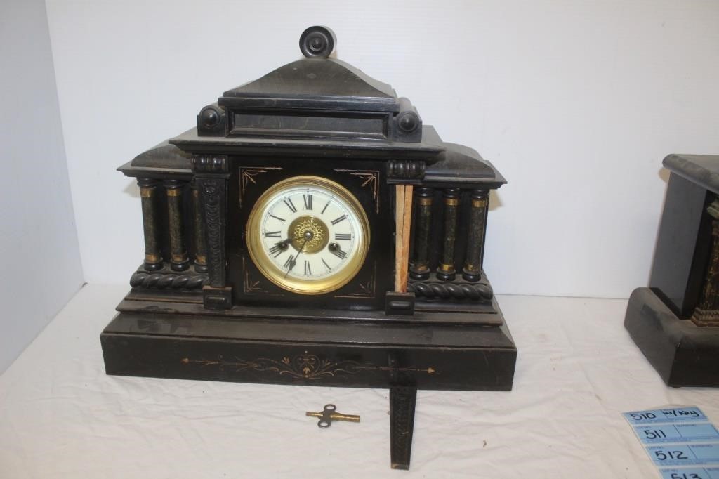 Vintage H.A.C. Model 1902 Mantel Clock with Key