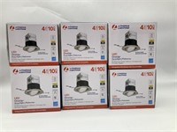 6pc Lithonia Lighting 4" 10CM LED OneUp Downlight