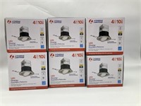 6pc Lithonia Lighting 4" 10CM LED OneUp Downlight