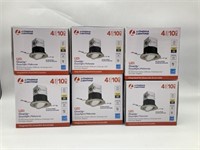 6pc Lithonia Lighting 4" 10CM LED OneUp Downlight