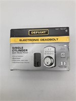 Defiant Electronic Deadbolt Single Cylinder Satin