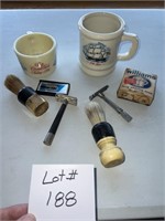 Vintage Shaving mugs and more.
