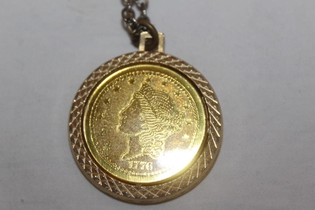 U.S.Coin Liberty Half Dollar 1776 Necklace