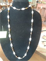 Vtg Long Necklace Glass Beads