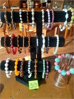 Lot Bracelets Made with Vtg Beads