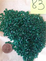 Vtg Oval Imit Doublets Emerald  NY, Czech