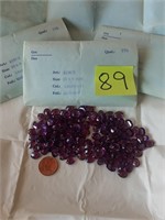 Vtg 4 envelopes Oval Stones Amethyst 10/8 Austria