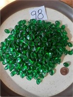 Vtg Lot Oval Imit Doublets Emerald Czech