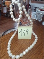 Vtg Set Necklace & Bracelet Glass Beads Japan