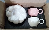 4pc Ceramic Tea Cup Set