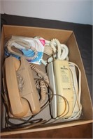 Vintage Wall Phones, Cords, Desk Lamp