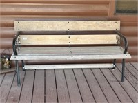 Wood and Metal Garden Bench