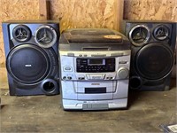 Audiovox Home Stereo System w/ RCA Speakers