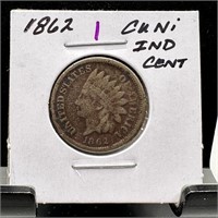 1862 INDIAN HEAD PENNY CENT