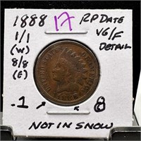 1888 1/1 8/8 INDIAN HEAD PENNY CENT